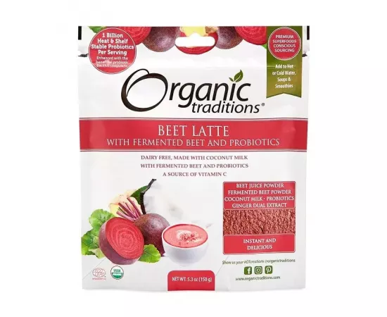 Organic Traditions Beet Latte With Fermented Beet & Probiotic 150 g