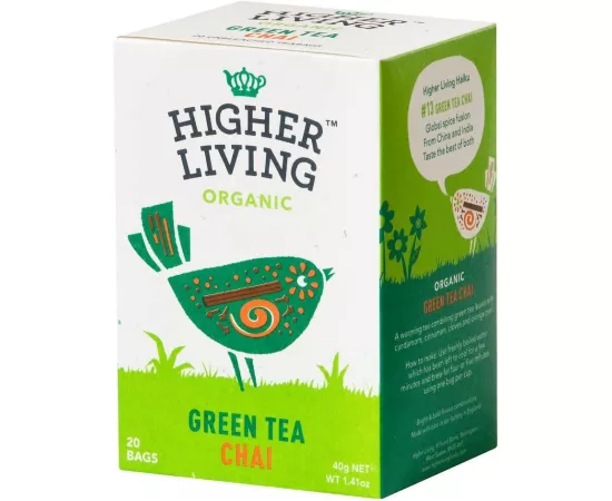 Higher Living Green Tea Chai Tea Bags 20's