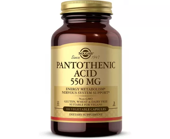 Solgar Pantothenic Acid 550 mg Vegetable Capsules 100’s