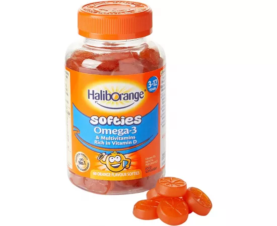 Haliborange Kids Omega 3 Multivitamins Orange Softies 60's