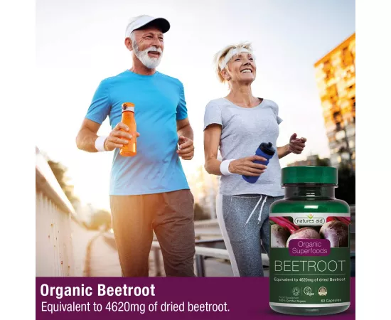 Natures Aid Organic Beetroot Extract 462 mg 60 Vegetable Capsules