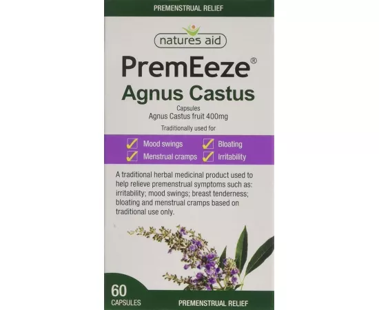 Natures Aid Premeeze Agnus Castus 400 mg 60 Capsules