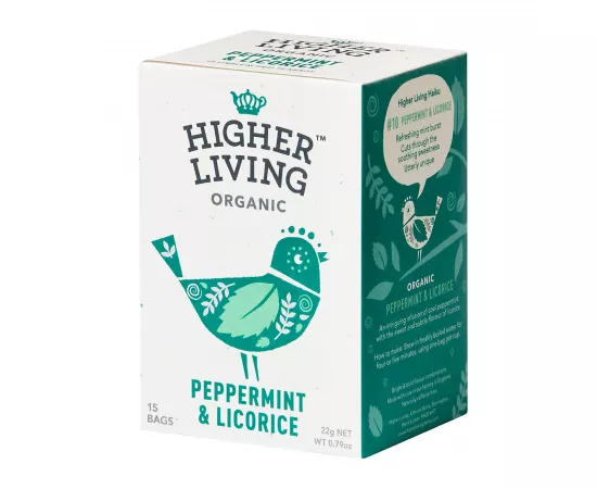 Higher Living Peppermint & Licorice Tea Bags 15's