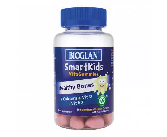 Bioglan Smartkids Healthy Bones Vitamins C D2 K Strawberry Flavour VitaGummies 30's