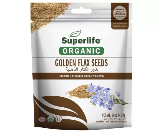 Superlife Golden Flax Seeds 454 g
