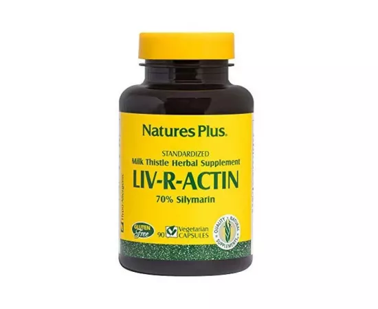 NaturesPlus Liv-R-Actin Milk Thistle Complex Vegetarian Capsules 90's