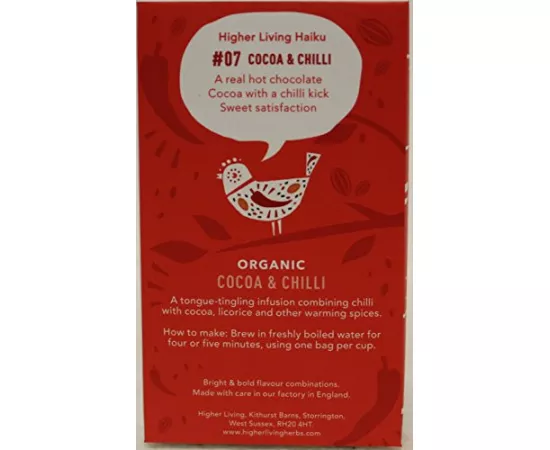 Higher Living Cocoa & Chilli Tea Bags 15's