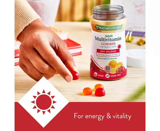 Nature's Bounty Adult Multivitamin Gummies with Vitamins C and D3 60's