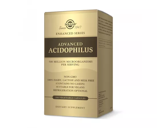 Solgar, ADVANCED ACIDOPHILUS VEGETABLE CAPS (100 Count) | Maple Herbs