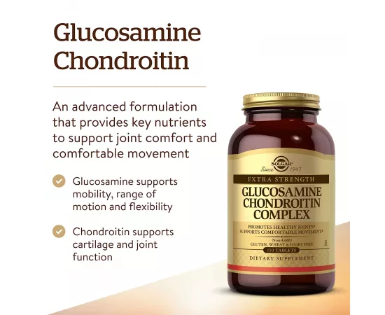 Solgar Extra Strength Glucosamine Chondroitin Complex Tablets 150's