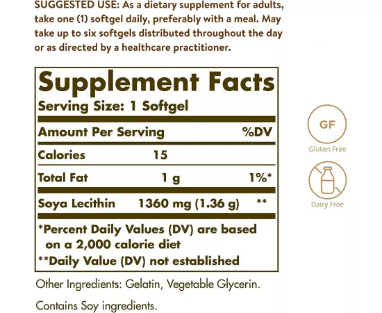Solgar Lecithin 1360 mg 250'S
