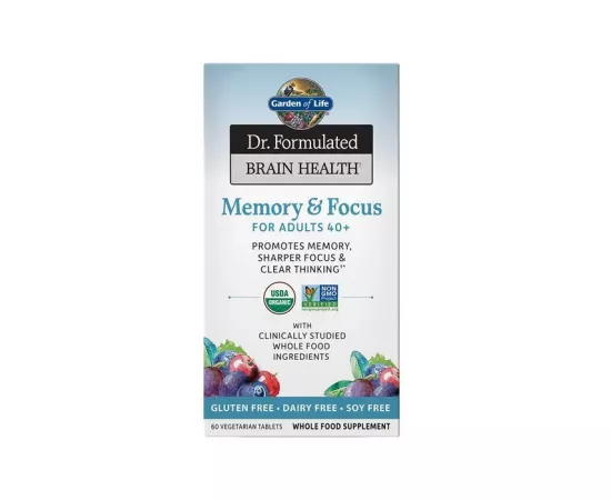 Garden of life Dr Formulated Brain Health Memory/Focus 40+ 60'Stabs