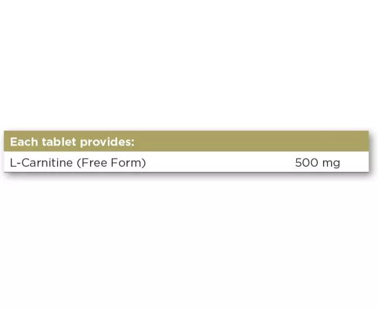 Solgar L-Carnitine Free Form 500 mg 60 Tablets