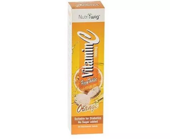 Nutriwig Vitamin C Orange Flavour 1000 Mg x 20 Effervescent Tablets