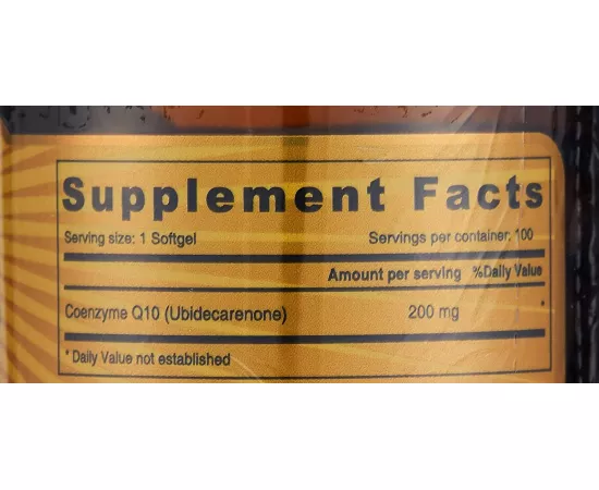 SUNSHINE NUTRITION Coenzyme Q10 200 mg 100 Softgels