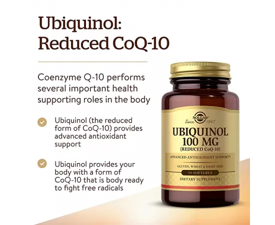 Solgar Ubiquinol 100 mg Reduced CoQ10 Softgels 50's