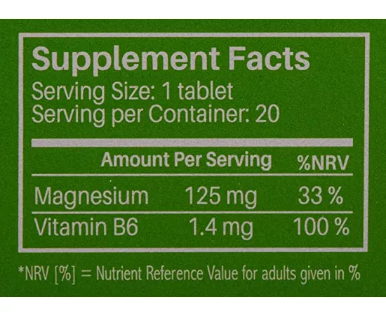 Sunshine Nutrition Magnesium & Vitamin B6 Effervescent Tablet 20's