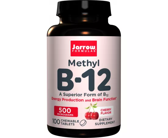 Jarrow Formulas Methyl B-12 500 MCG Cherry Flavour x 100 Chewable Tablets