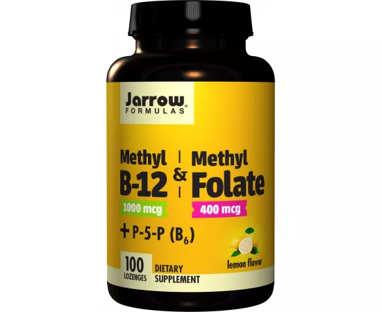 Jarrow Formulas Methyl B-12 & Methyl Folate Lozenges x 100 Lozenges