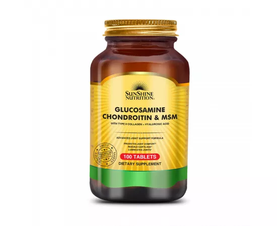Sunshine nutrition glucosamine chondroitin & msm 100 tablets