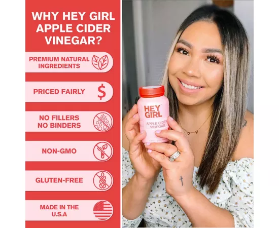 Hey Girl Nutrition Apple Cider Vinegar Veggie Capsules 120's