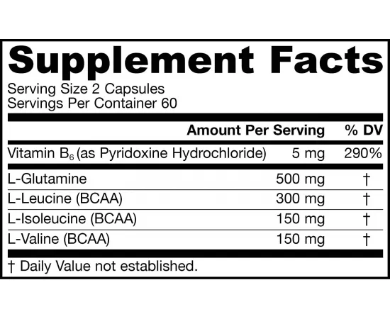 Jarrow Formulas BCAA with Glutamine 1100 mg Veggie Capsules 120's