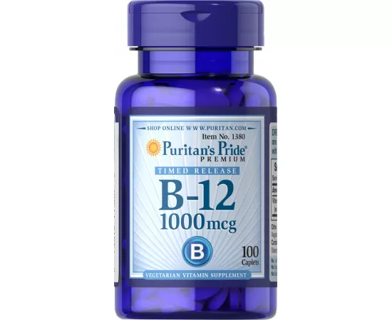 Puritan's Pride Vitamin B-12 1000 MCG Timed Release Caplets 100's