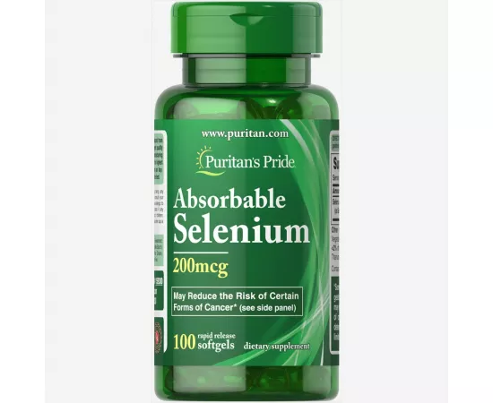 Puritan's Pride Absorbable Selenium for 200 MCG Softgels 100's
