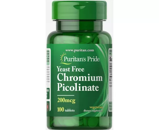 Puritan's Pride Chromium Picolinate 200 MCG Tablets 100's