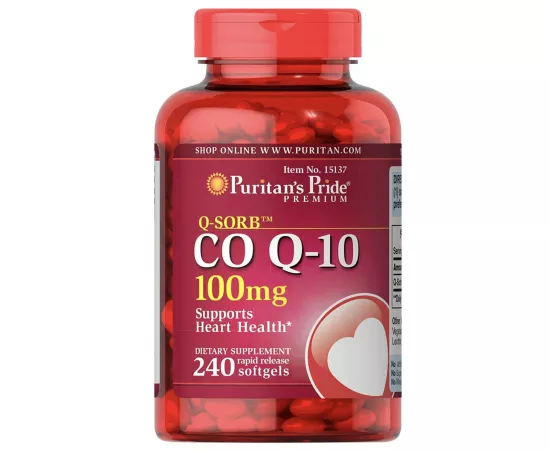 Puritan's Pride Q-SORB Co Q-10 100 mg Rapid Release Softgels 240's