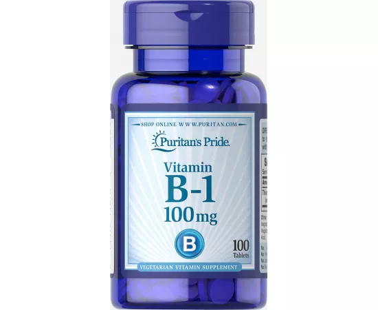  تابلت فيتامين ب-1 للجهاز المناع والأيض بتركيز 100 مللي جرام من بوريتانز برايد 100