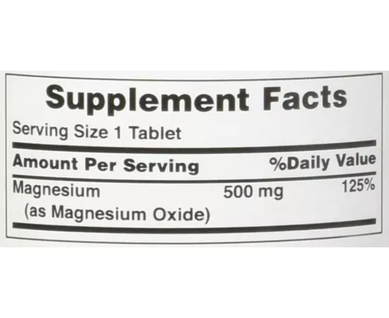 Puritan's Pride High Potency Magnesium 500 mg Tablets 100's