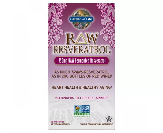 Garden of Life Raw Resveratrol 350 Mg Vegan Capsules 60's