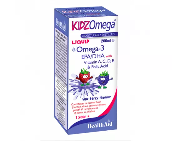 HealthAid Kidz Omega Liquid Wild Berry Flavor 200 ml
