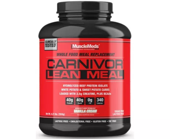 MuscleMeds Carnivor Lean Meal Vanilla Cream Flavour Protein Powder 4.21 lbs