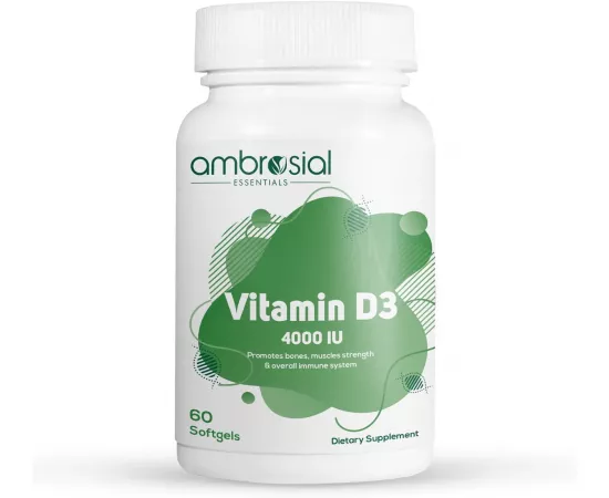 Ambrosial Vitamin D3 4000 IU 60's