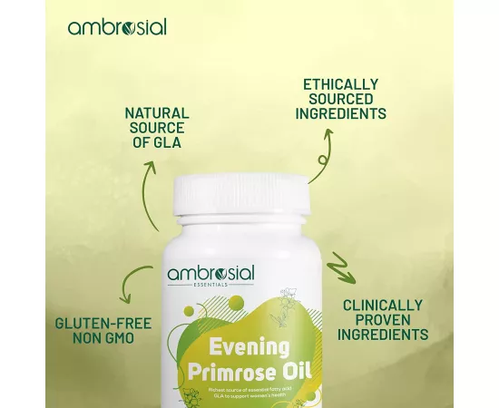 Ambrosial Evening Primrose Oil (EPO) 1000 mg Serving 1 Pack