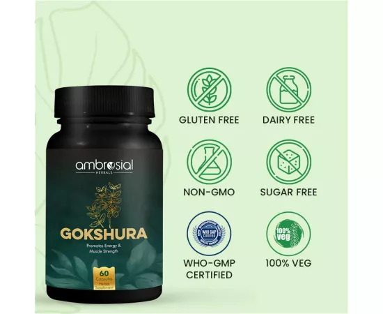 Ambrosial Gokshura 500 mg Capsules 2 Pack 120's