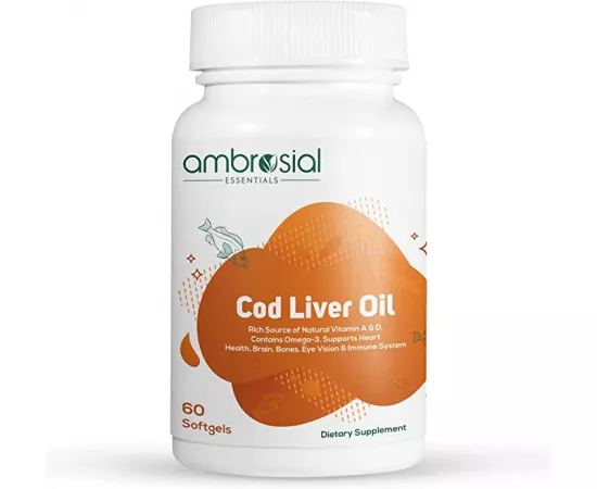 Ambrosial Cod Liver Oil Capsule 300 mg Softgels 60's (BOGO)