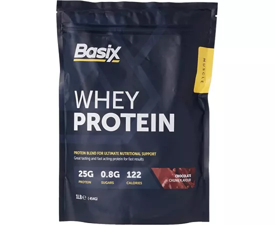 واي بروتين - بنكهة التشوكلت تشنك - من بازيكس 5 رطل,454 جرام