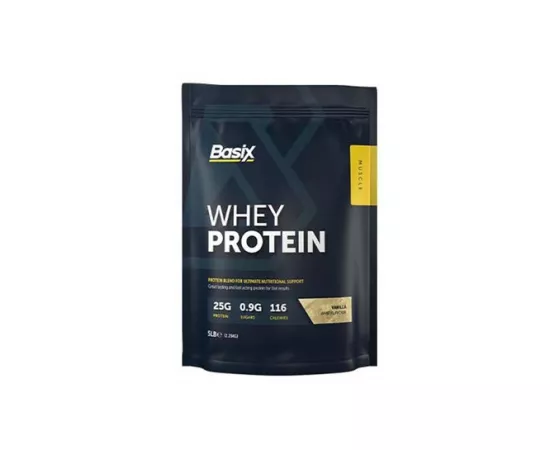 واي بروتين - بنكهة الفانيليا - من بازيكس 5 رطل