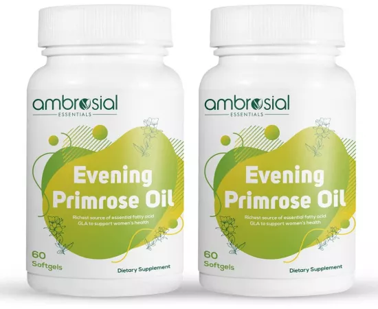 Ambrosial Evening Primrose Oil (EPO) 1000 mg Serving 2 Pack