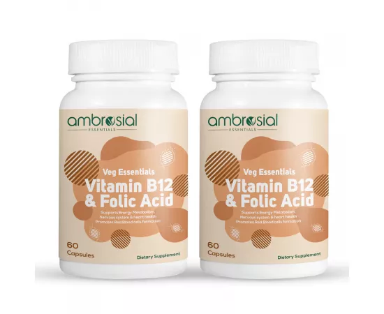 Ambrosial Vitamin B12 & Folic Acid Serving 2 Pack