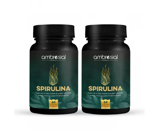 Ambrosial Spirulina Capsule 500 mg 2 Pack 120's