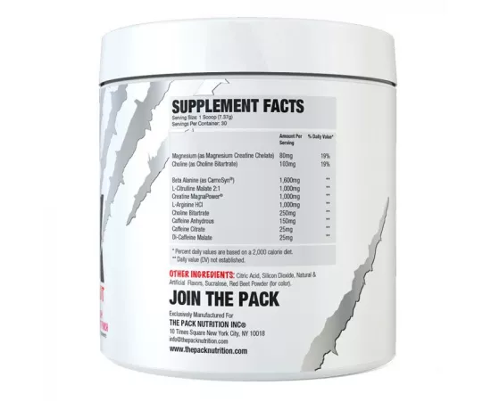 The Pack Wild Pre-Workout Slushy Fruit Punch 30 Servings 221 g