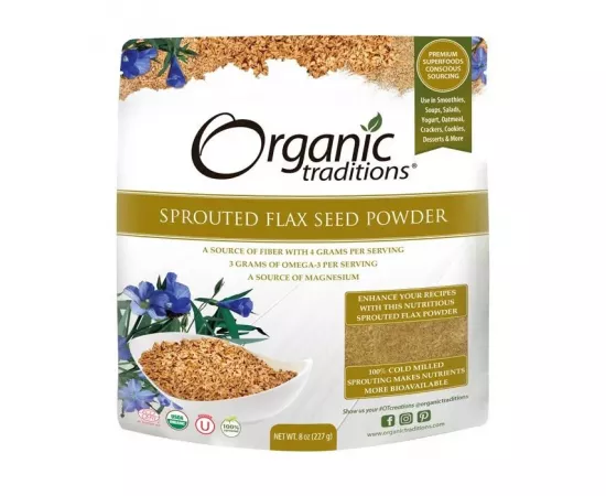 Organic Traditions Sprouted Omega Flax Seed Powder 227 g