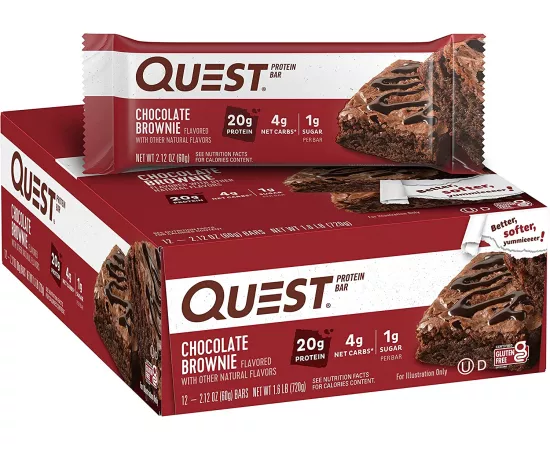 Quest Nutrition Protein Bar Chocolate Brownie Pack of 12