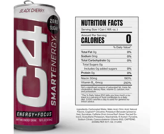 Cellucor C4 Smart Energy Drink Black Cherry