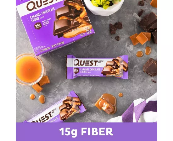 Quest Nutrition Protein Bars Caramel Chocolate Chunk Pack of 12