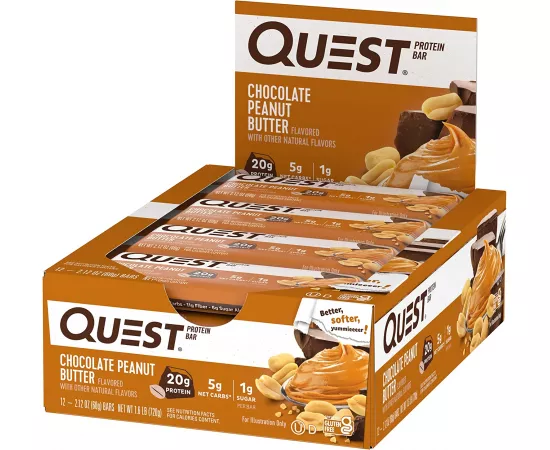 Quest Nutrition Protein Bar Chocolate Peanut Butter (12 Pack)